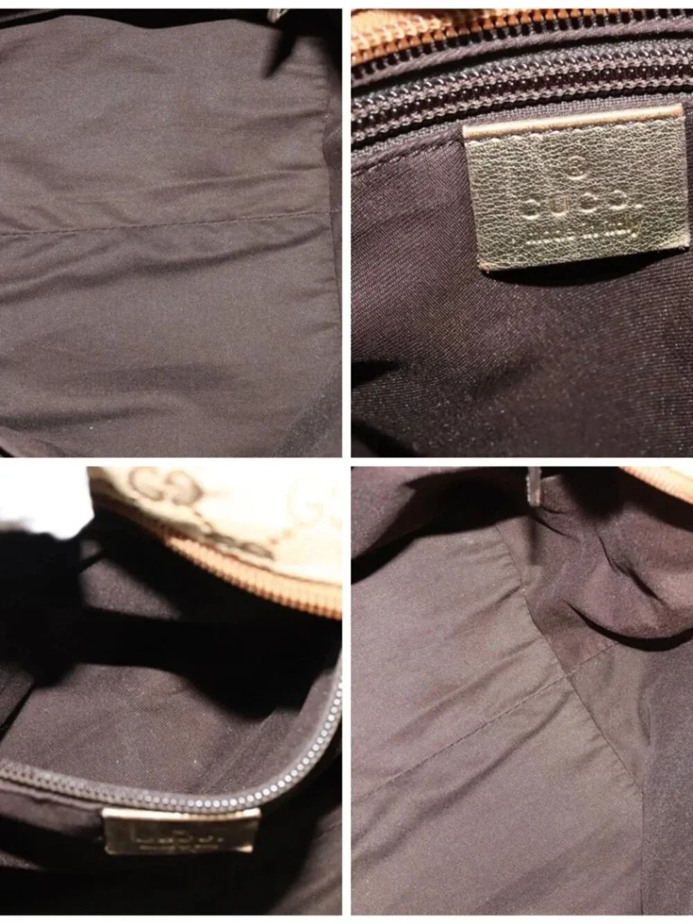 GUCCI GG Canvas Sherry Line Hand Bag Beige Gold pink 131228 Auth ac3698 - Picture 14 of 15